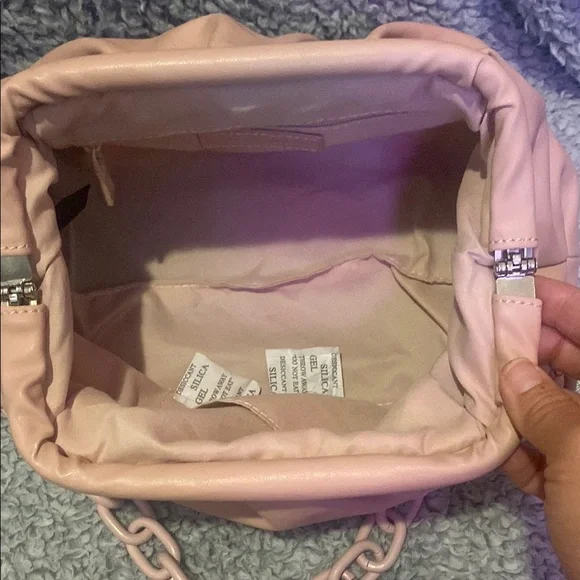 NWT Badgley michka Elegant Pink Chain Shoulder Bag - Picture 4 of 4